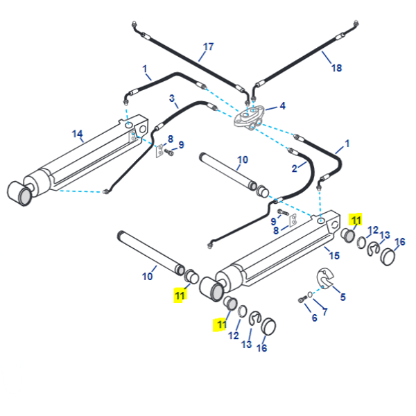 Bague axe vérin trim - Embase ALPHA ONE GEN 1 et 2