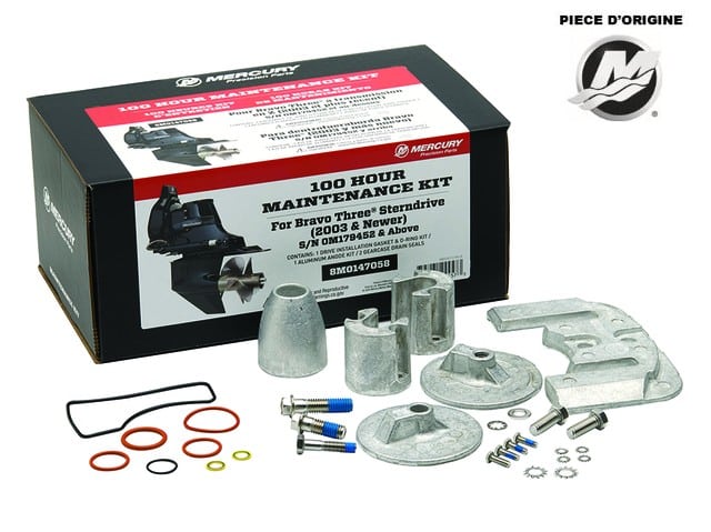 BK-8M0147058 - Kit entretien 100H ou 1 an - Original Mercruiser Bravo 3 - 2003 et +